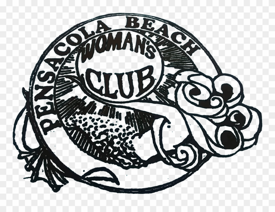 Pensacola Beach Woman's Club - Illustration Clipart