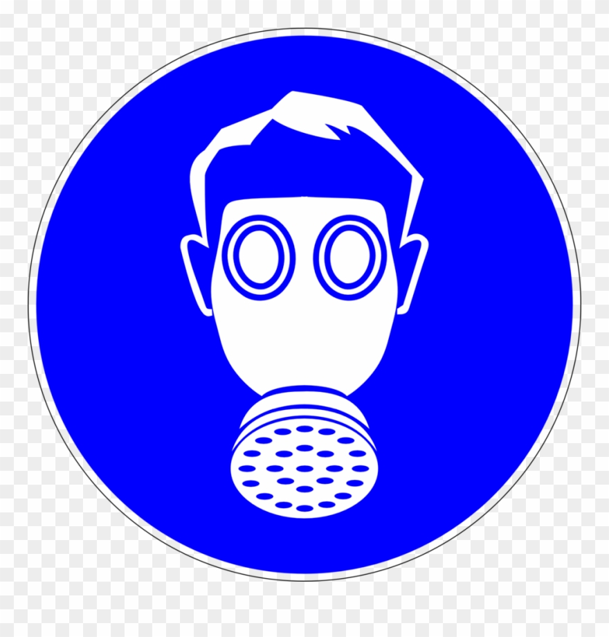 Atemschutz Benutzen, Gebotszeichen D M004 Nach Din - Protection Des Voies Respiratoires Clipart