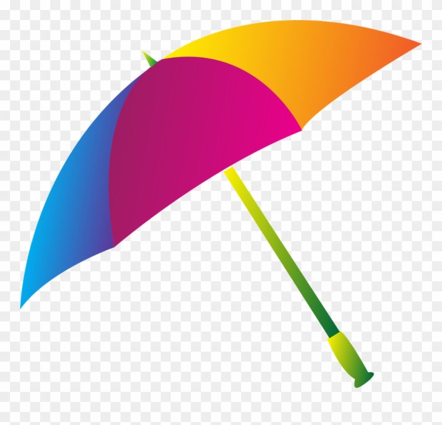 Umbrella, Color, Rain, Colorful, Water, Autumn, Nature - Guarda Sol Colorido Desenho Clipart