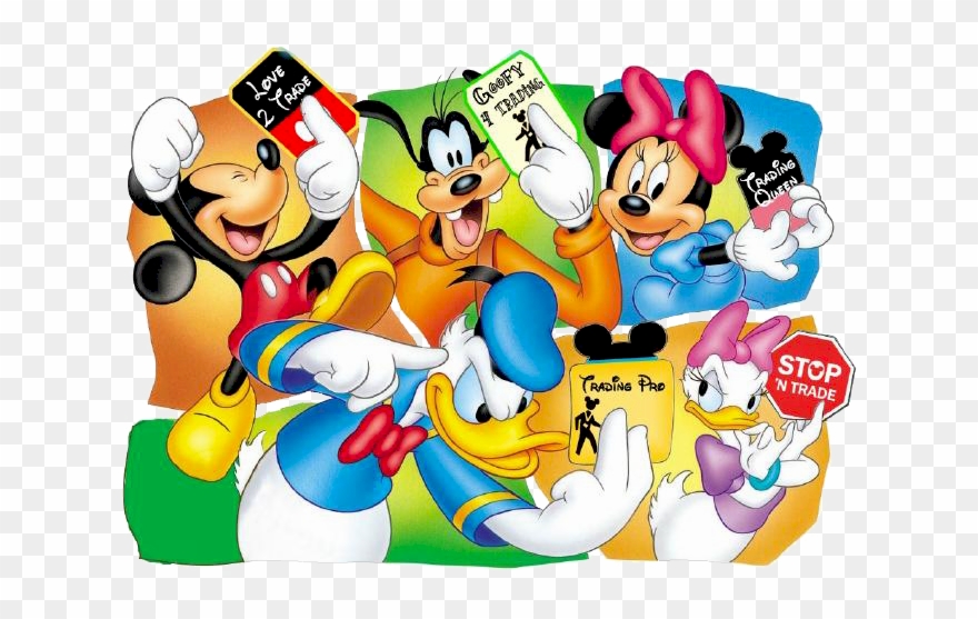 Mickey Mouse And Pals Clipart - Birthday Mickey Mouse And Friends Background - Png Download
