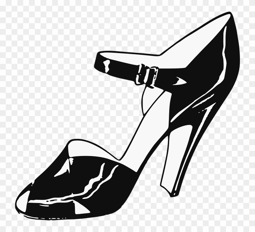 Drawn Shoe Lady Shoe - Footwear Clipart - Png Download