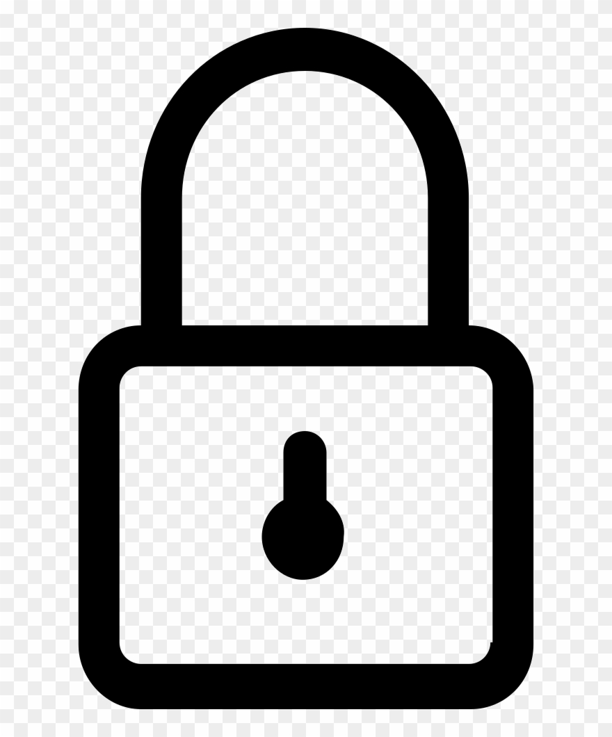 Lock Comments - Password Icon Outline Clipart