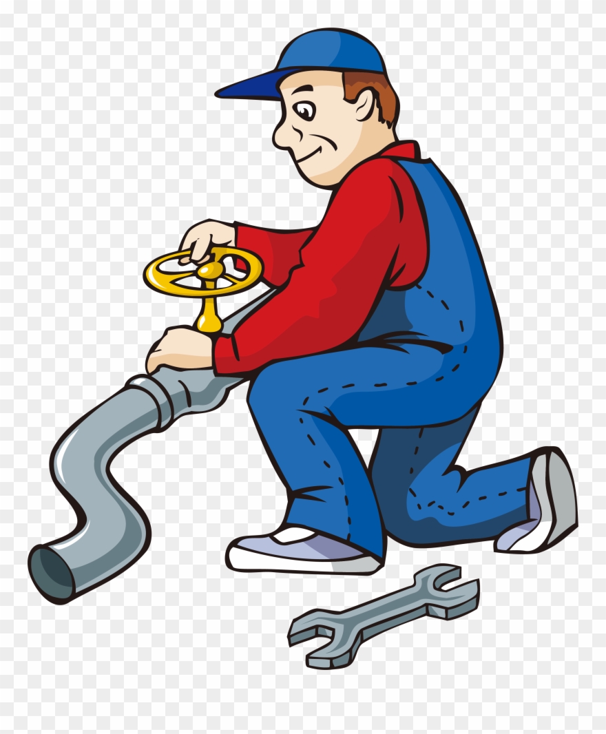 Cartoon Water Pipe Repairman Transprent Png Free - Cartoon Images Of Plumber Clipart