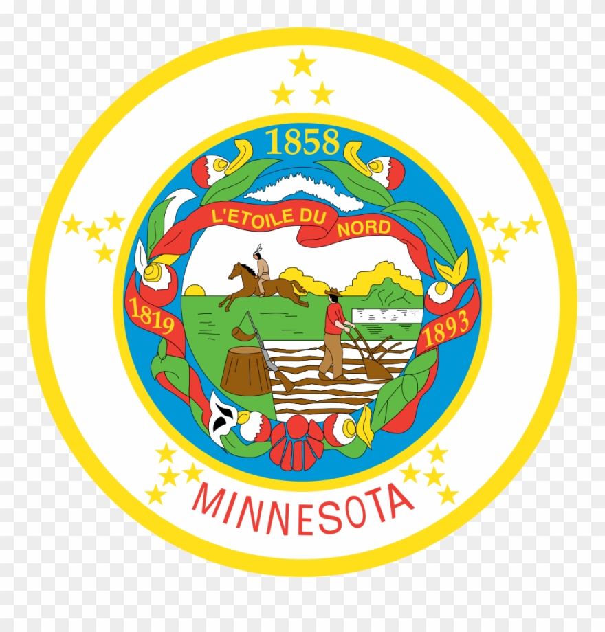 Seal Of Minnesota - Minnesota State Seal Png Clipart