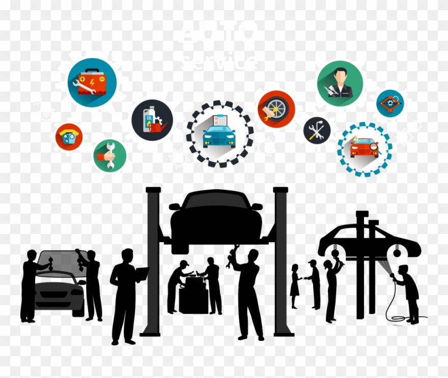 Vector Transparent Library Car Motor Vehicle Service - Car Service Vector Clipart
