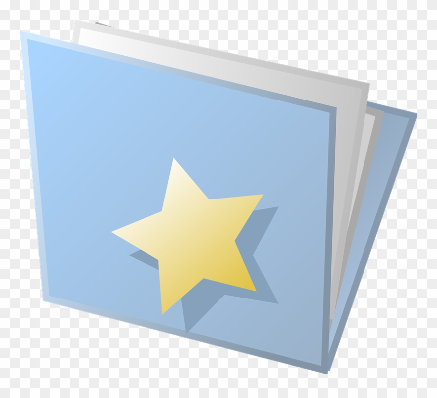 Free Vector Starred Folder Clip Art - Folder Clip Art - Png Download