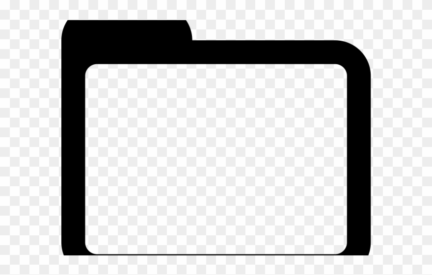 Folder Clipart Black And White - Png Download