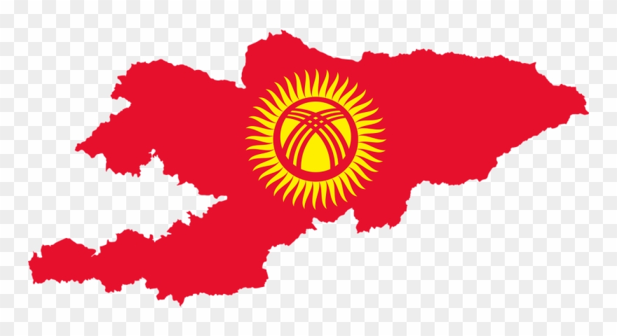 Kyrgyzstan Map Vector Clipart