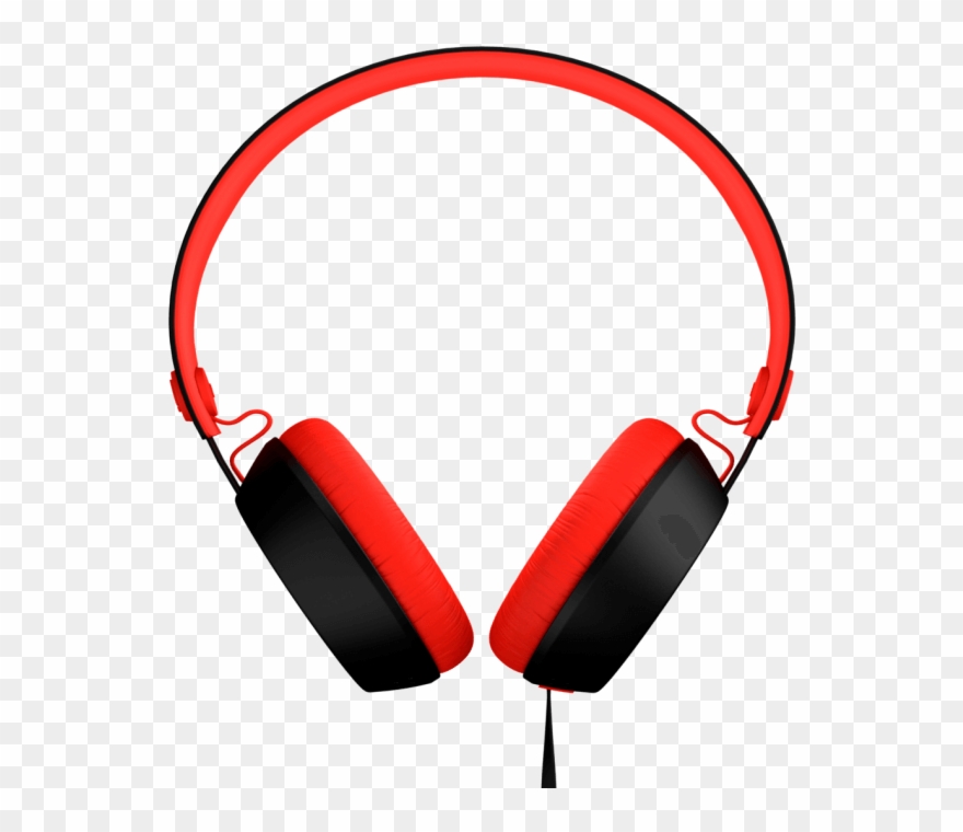 Headphone Clipart Work - Coloud Boom On Ear Headphones Black Red - Png Download