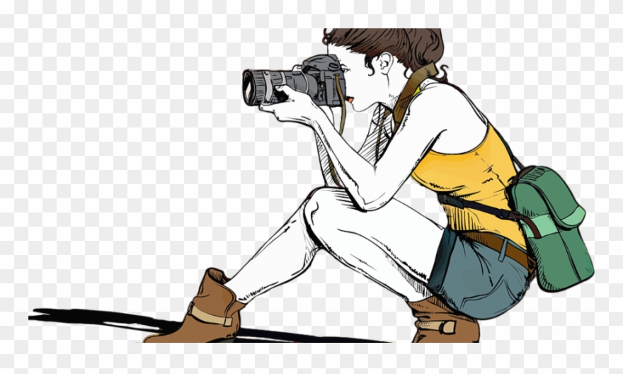 1990's Highlights - Girl With Camera Png Clipart