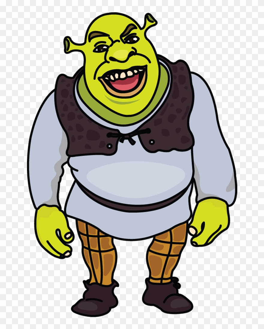 How To Draw Sshrek, Step By Step Http - Shrek Easy To Draw Clipart
