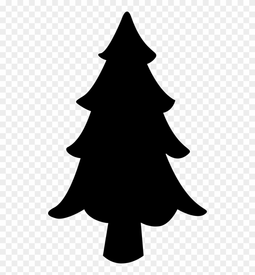 Christmas Day Clipart Santa Claus Christmas Graphics - Christmas Tree Vector Black And White - Png Download