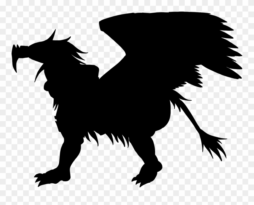 Griffin Silhouette - Griffin Silhouette Png Clipart
