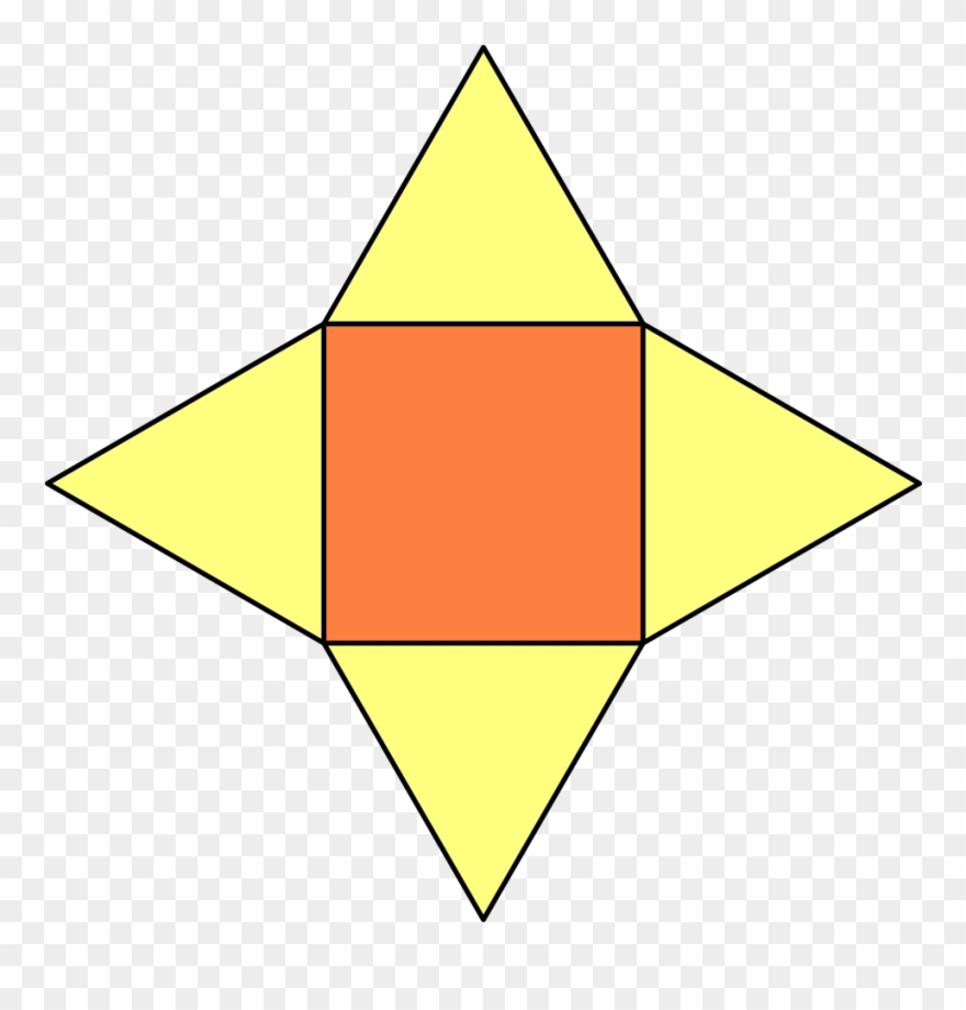 Square Pyramid Net - Square Clipart