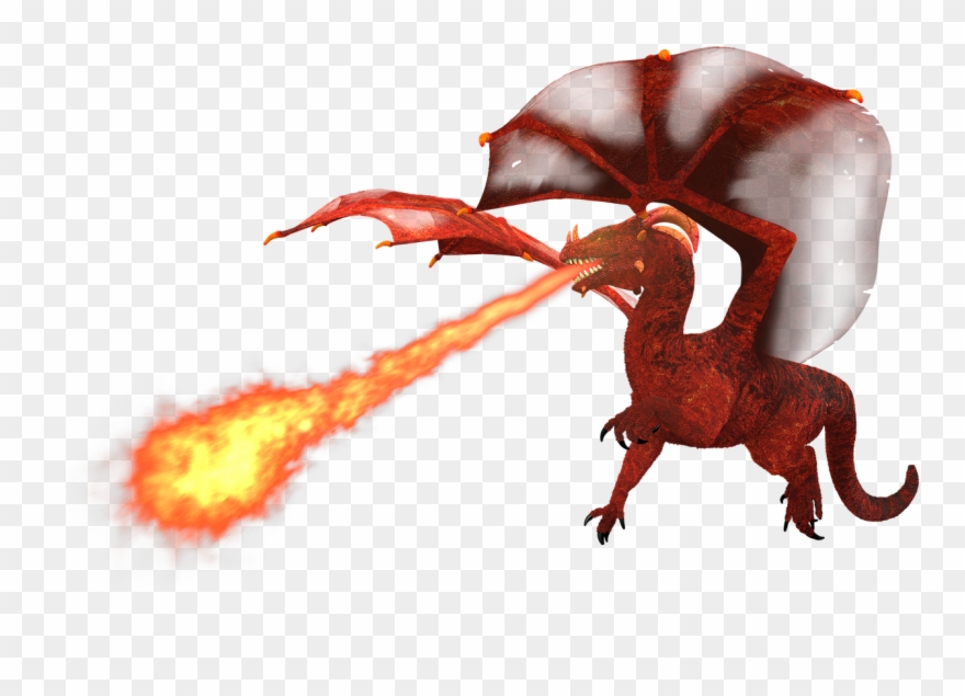 Mystical Clipart Fire - Dragon - Png Download