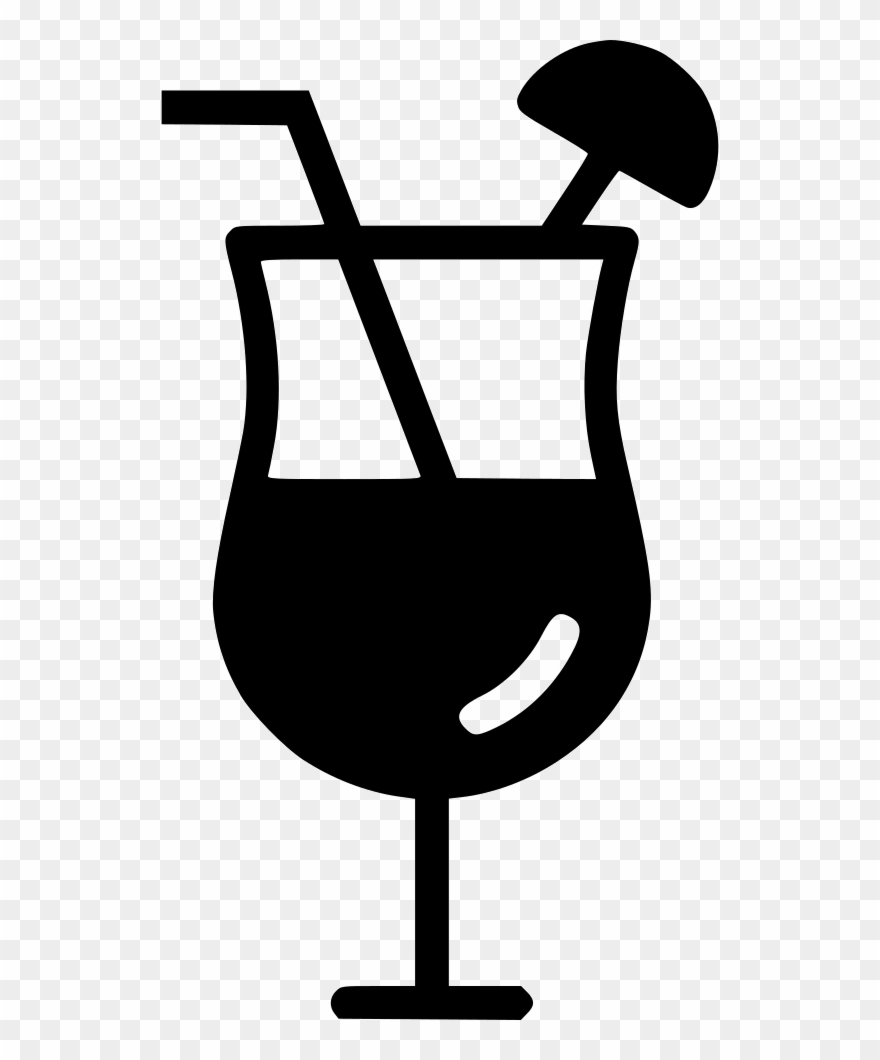 Cocktail Mocktail Lounge Beverage Juice Svg Png Icon - Cocktail Png Black And White Clipart