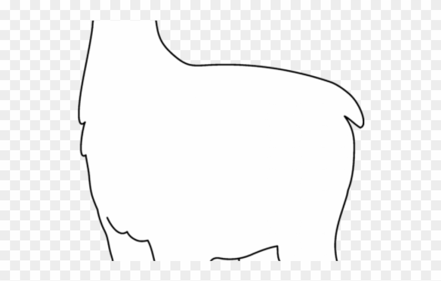 Llama Clipart Black And White - Silhouette - Png Download