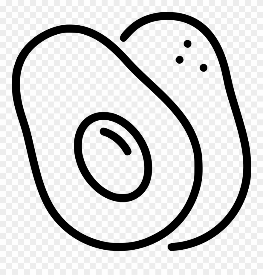 Collection Of Avocado Line High Quality - Avocado Icon Png Clipart