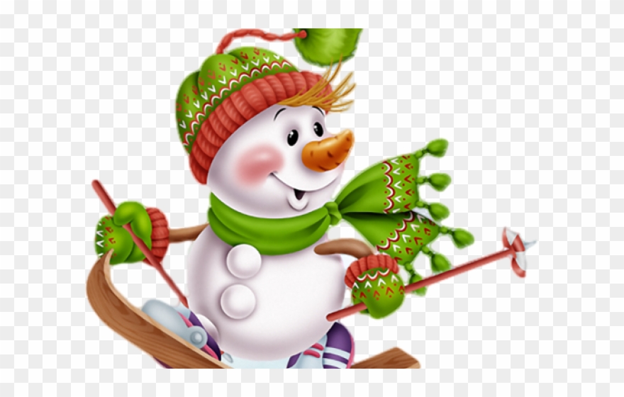 Snowman Clipart Christmas Tree - Patron Bonhomme De Neige - Png Download