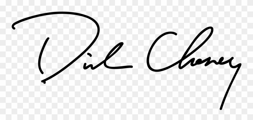 Open - Dick Cheney Signature Clipart
