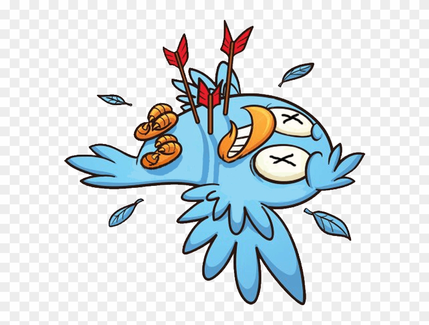 Dead Clipart Sparrow - Dead Blue Bird - Png Download