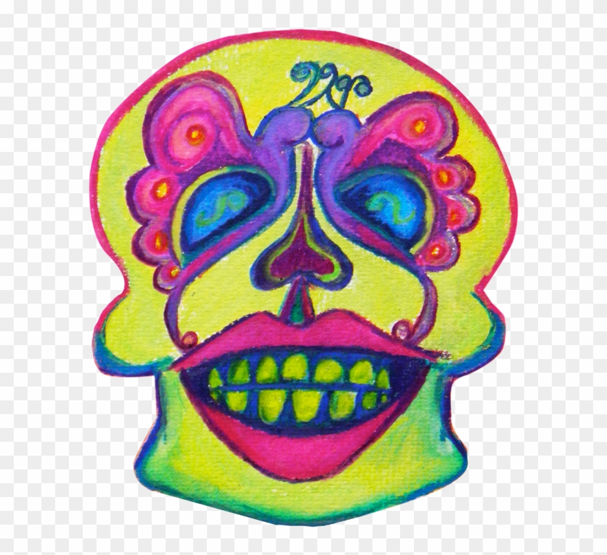 Clipart Skull Day The Dead - Illustration - Png Download