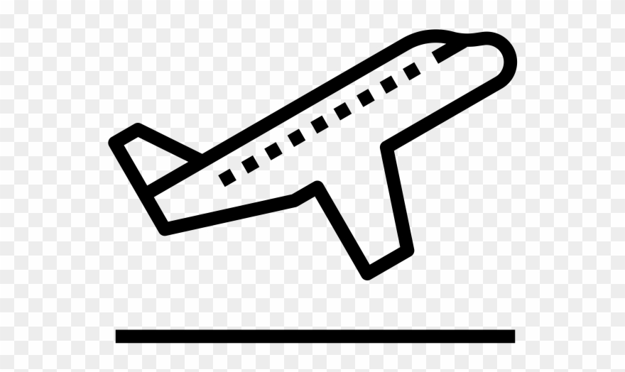 Airplane Take Off Rubber Stamp - Icon Clipart