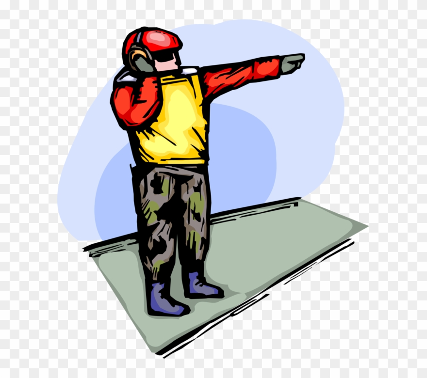 Vector Illustration Of United States Navy Aircraft - Skateboarding Clipart