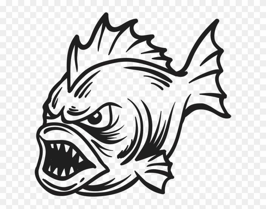Piranha Png Hd - Pirañas Para Pintar Clipart