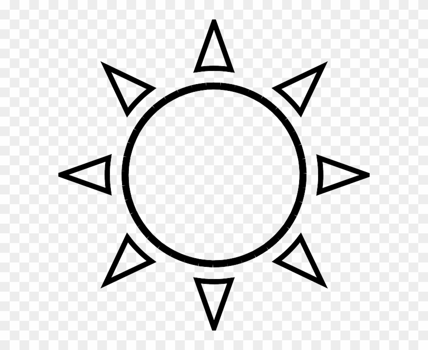 Collection Of Weather High Clip Art - Sun Clipart Black And White - Png Download