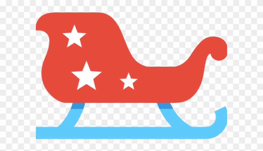 Sleigh Clipart Simple - Christmas Flat Icon Png Transparent Png
