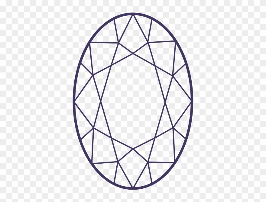 Drawn Diamond Oval Diamond - Oval Shaped Gem Clipart