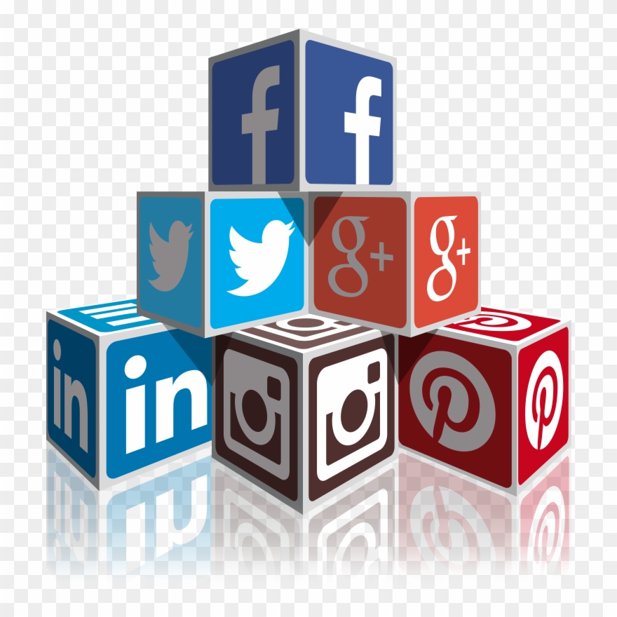 Social Media Png Transparent Images - Social Media Blocks Png Clipart