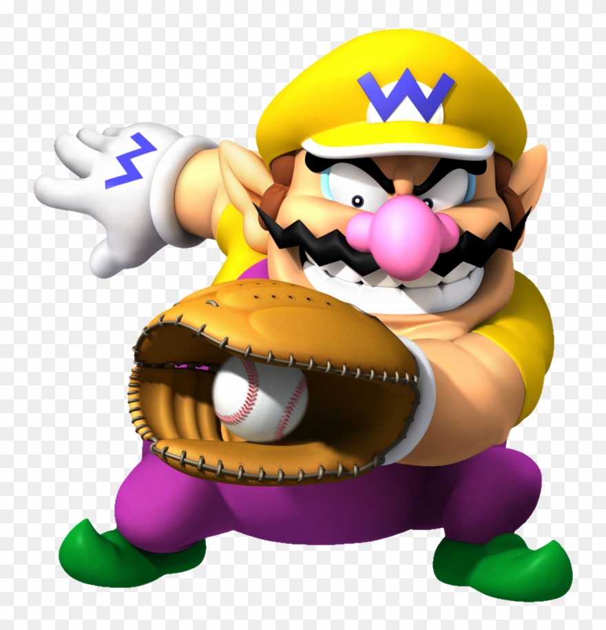 Mario Clipart Baseball - Wario Mario Super Sluggers - Png Download