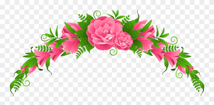 Flower Clip Art Flower Images Clip Art Backgrounds - Clip Art Borders Flowers Rose - Png Download