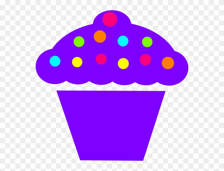 Freeuse Stock Polka Dot Clip Art At Clker Com - Chocolate Cupcake Clipart - Png Download