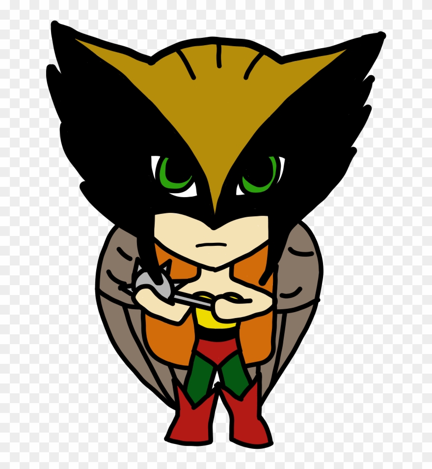 Hawkgirl - Halkman Chibi Clipart
