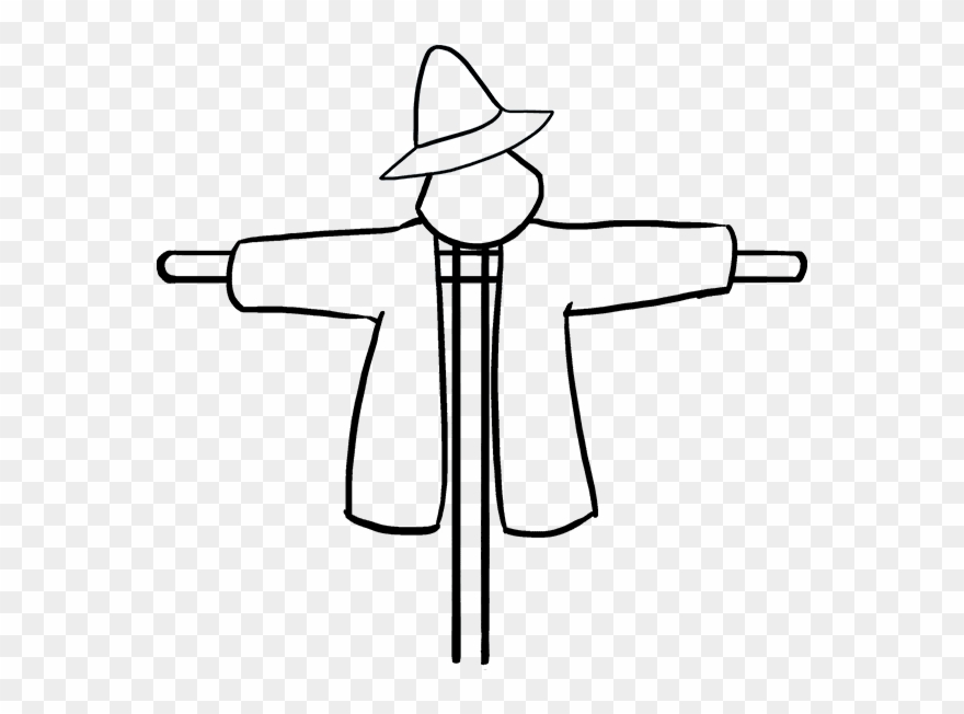 How To Draw Scarecrow - Scarecrow Drawing Clipart