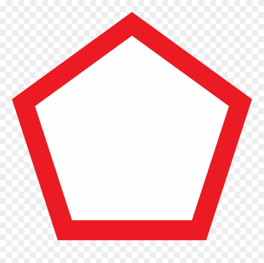 Pentagon Clipart Red - Png Download