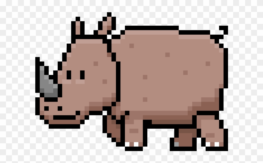 Rhino Paint By Numbers Coloring Pixel & Areas Book [book] Clipart