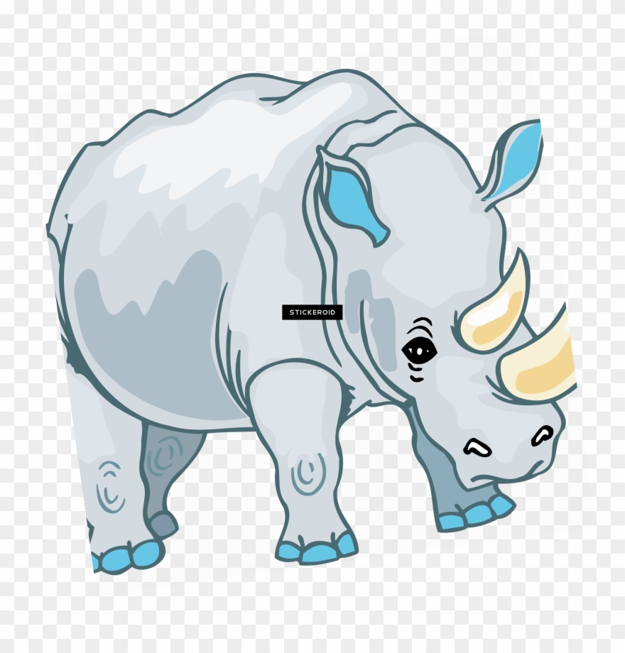 Rhino Cartoon - Portable Network Graphics Clipart