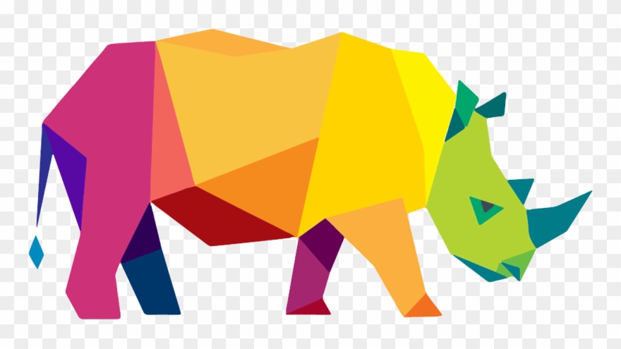 Trendy Rhino Clipart