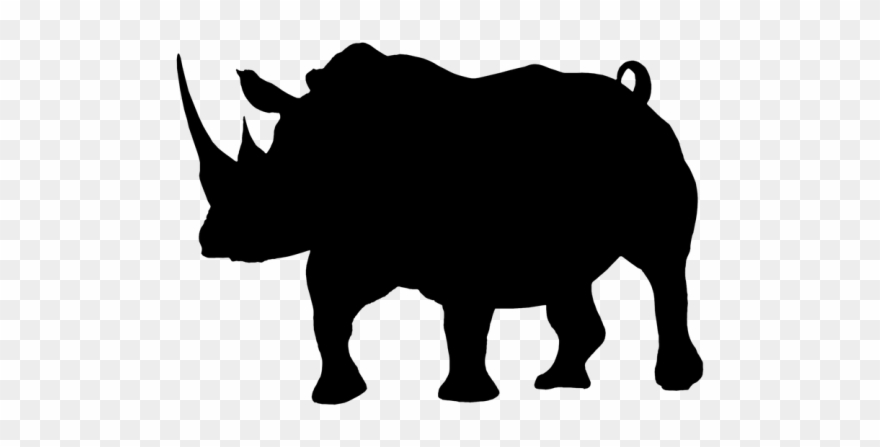 Shadow Clipart Rhino - Buffalo Animal Clipart - Png Download