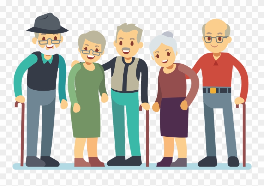 Illustration Of Happy Retirement People Smiling After - Old Men Group Cartoon Clipart