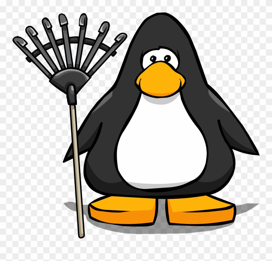 Gardening Rake Pc - Penguin With A Horn Clipart