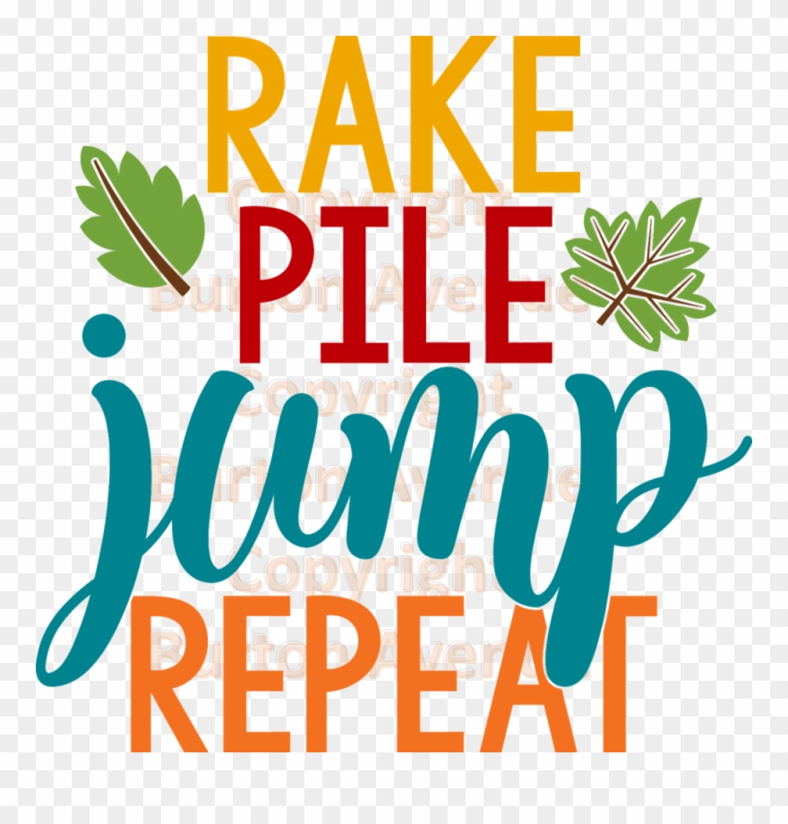 Rake Pile Jump Repeat Clipart