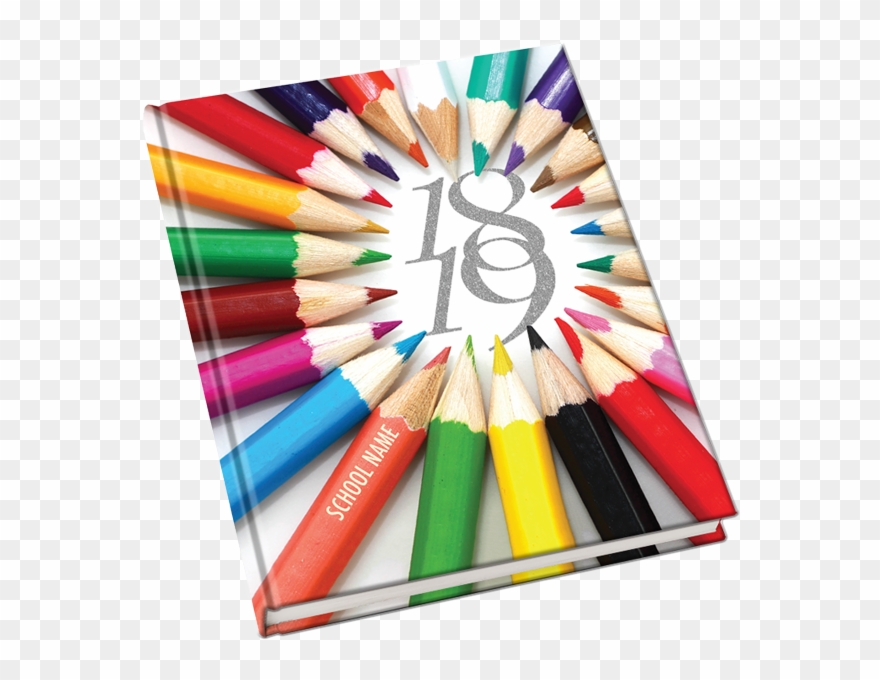 Colored Pencils, Sharpen Up School Memories, Elementary - Yearbook Covers Penciled Clipart