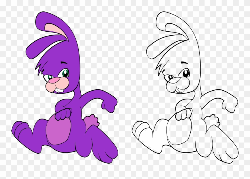 And Line Art Bunny Clipart