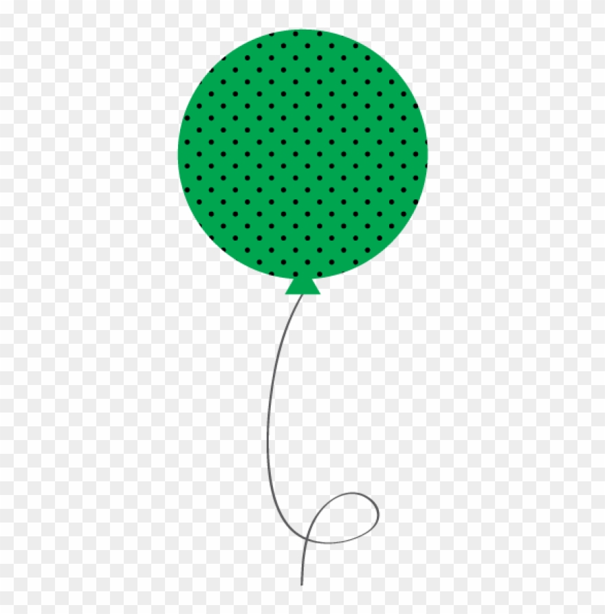 Single Balloon With String Clipart Clip Art Library - Birthday Clip Art Green - Png Download