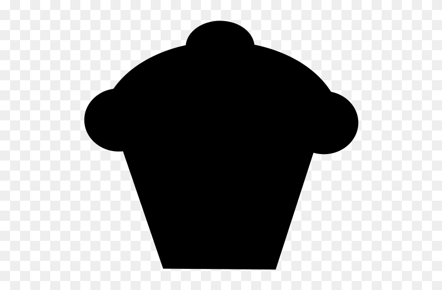 Cupcake Muffin Silhouette Black Cake Baked - Cupcake Silhouette Vector Png Clipart